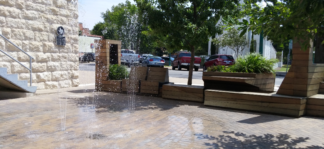 Splash pad in downtown Georgetown, TX