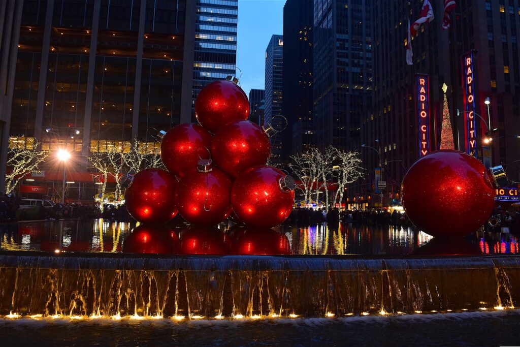 holiday decorations in new york city