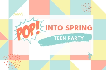 Pop Into Spring Teen Party Logo