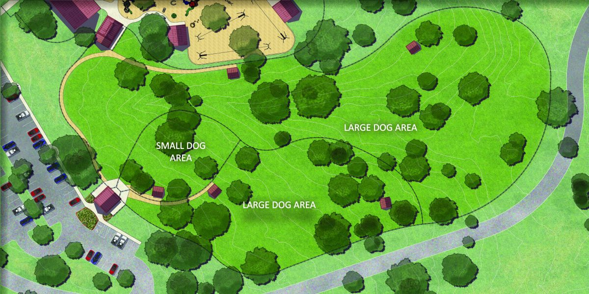Map of the Dog Ranch at Garey Park in Georgetown, TX
