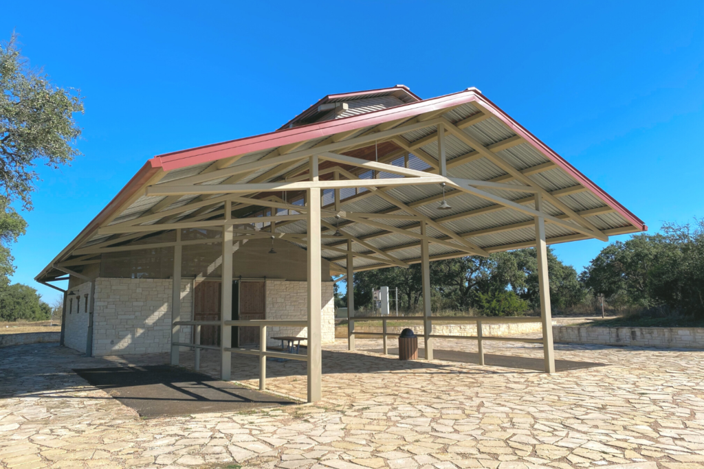 Pavilion at the equestrian center at Garey Park in Georgetown, TX